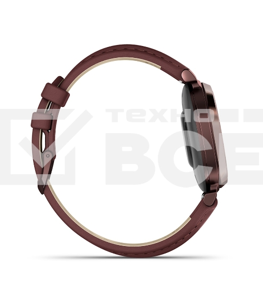 Смарт-часы Garmin Lily 2 Classic темно-бронзовый, ежевичный кожаный ремешок 35,4мм