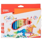 Фломастеры Deli EC10010 ColoRun Вентилируемый 18цв. коробка с европодвесом, фото 1