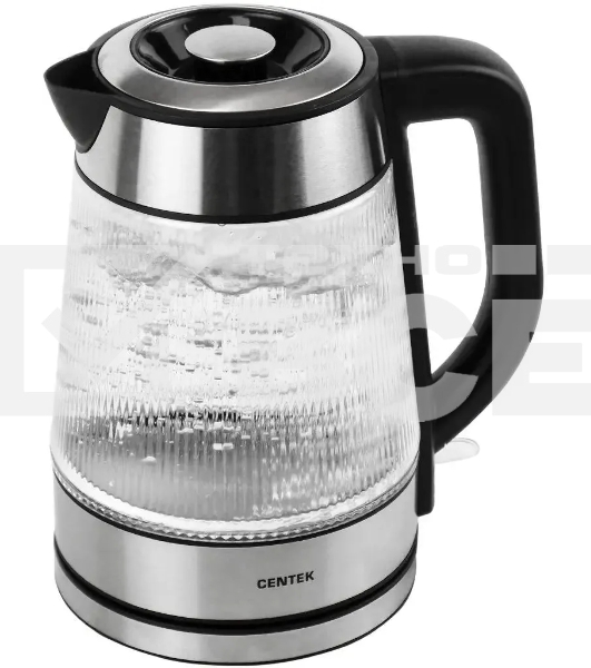 Чайник Centek CT-0013 стекло, 2200 Вт, 1.8 л, серебристый