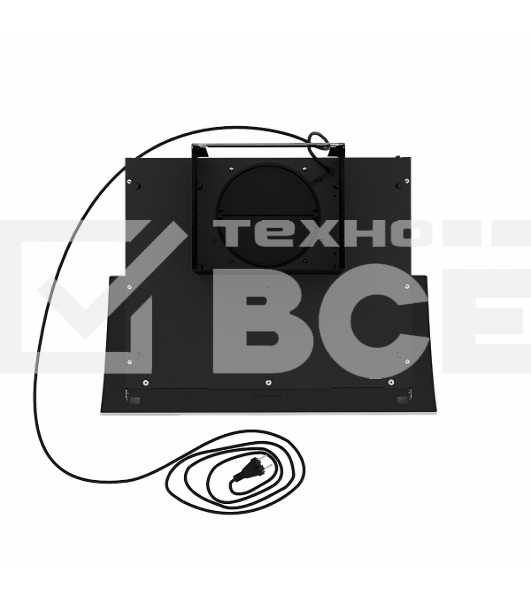 Вытяжка каминная Elikor Wave BK 50 черный, управление сенсорное (1 мотор)