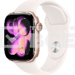 Умные часы Apple Watch Series 11 A3331 42мм OLED корп.розовое золото Sport Band рем.белый разм.брасл.:150-200мм (MEU44LW/A), фото 1