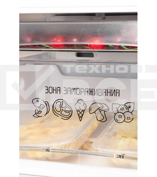 Холодильник Nordfrost NRG 162NF GTM матовый графит двухкамерный 205/105л морозилка снизу, No Frost