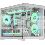 Компьютерный корпус AeroCool/Formula Crystal U2M Floe белый без БП mATX 1xUSB 3.0 audio bott PSU, фото 1