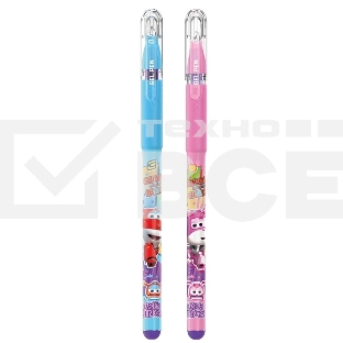 Ручка гелевая Deli Super Wings EG105-PR ассорти, d=0.5мм, фиолетовые чернила, 1 стержень, пулевидный пишущий наконечник, круглый корпус, резиновая манжета