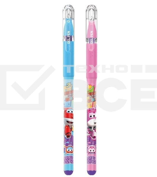 Ручка гелевая Deli Super Wings EG105-PR ассорти, d=0.5мм, фиолетовые чернила, 1 стержень, пулевидный пишущий наконечник, круглый корпус, резиновая манжета