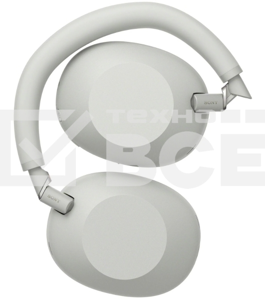 Беспроводные/проводные наушники Sony WH-1000XM6 серебро, полноразмерные, Bluetooth + проводной, адаптивное активное шумоподавление, до 40 ч