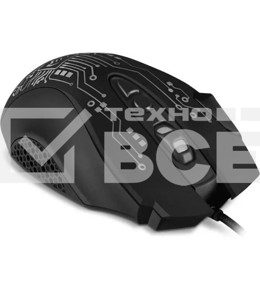 Мышь проводная SVEN RX-G715 черный, 3200 dpi, USB, кнопки - 8