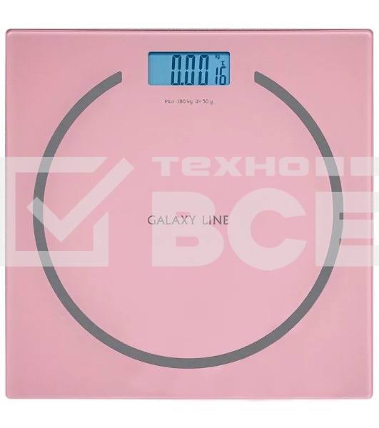 Весы напольные Galaxy Line GL 4815 РОЗОВЫЕ электронные, максимально допустимый вес 180 кг, эле