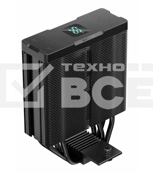 Кулер для процессора DEEPCOOL AG400 DIGITAL BK черный, 120 мм, алюминий/медь, 2100 об/мин, 31.6 дБ, 4 pin, 220 Вт, 152.7 мм