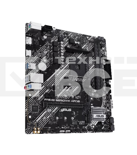 Материнская плата ASUS PRIME B550M-K ARGB, Socket AM4, AMD B550, 2xDDR4, 4xSATA, 2xM.2, 1xPCI-E 4.0 x16, 1xPCI-E x1, 1xHDMI, 1xDP, 1x 1Gb LAN, 4xUSB-A 3.2 Gen 1, 2xUSB-A 2.0, 3x3.5 мм, 7.1, Micro-ATX