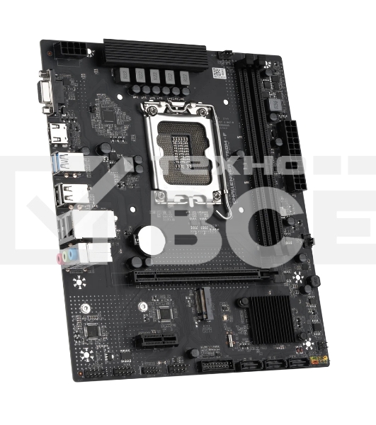 Материнская плата Maxsun Challenger B760M-F, LGA 1700, Intel B760, 2xDDR4, 3xSATA III, 2xM.2, 1xPCIe 4.0 x16, 1xHDMI, 1xVGA, 1xRJ-45 1Gb LAN, 2xUSB 3.2 Gen 1, 4xUSB 2.0, 3x3.5 мм, 5.1, mATX