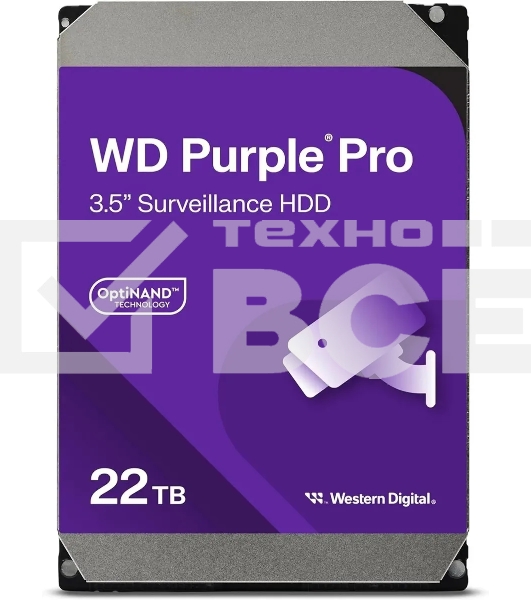 Жесткий диск Western Digital Purple PRO WD221PURP 22TB 3.5
