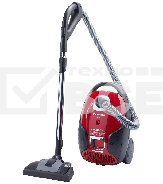 Пылесос Panasonic MC-CJ915R красный, 380 Вт/2100 Вт, уборка сухая, пылесборник мешок 6 л
