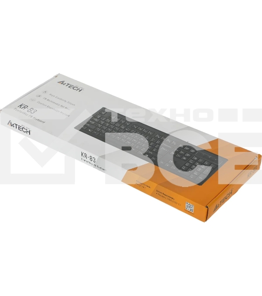 Клавиатура A4Tech KR-83 проводная, USB, черный