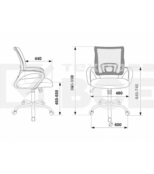 Кресло компьютерное Бюрократ CH-695N/SL/BL/TW-11 спинка сетка синий TW-05, сиденье черный TW-11, крестовина хром