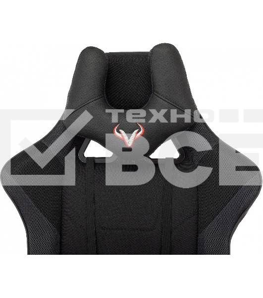 Кресло игровое Бюрократ VIKING 4 AERO BLACK EDITION черный искусст.кожа/ткань