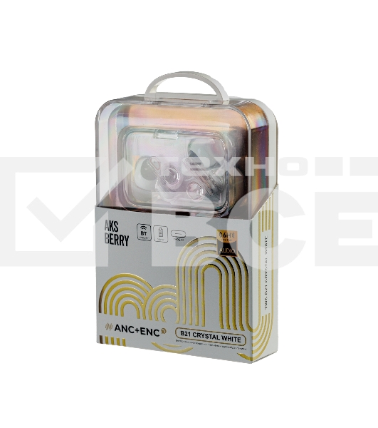 Наушники беспроводные AKSBERRY (6972969386836) B21 Crystal TWS, белый