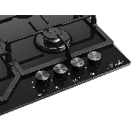 Варочная поверхность MONSHER/ Варочная поверхность MONSHER, газ, High-Tech, 59 см, автоматический электроподжиг, газ-контроль, форсунки под сжиженый газ, SABAF конфорки, чугунные решетки, черный, фото3