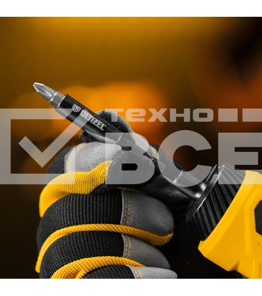 Набор бит с магнитным держателем Denzel S2, 8 шт.