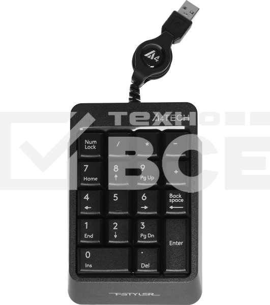 Числовой блок проводной A4Tech Fstyler FK13, USB, серый
