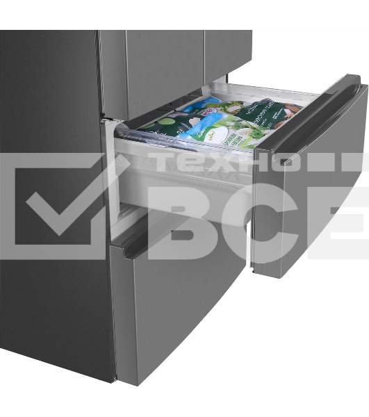 Холодильник Maunfeld MFF180NFSE01 нержавеющая сталь трехкамерный 224/113л морозилка снизу, No Frost