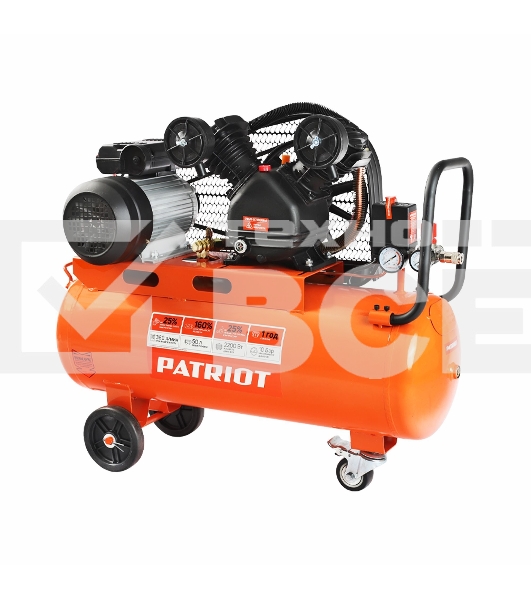 Компрессор Patriot LRM  50-380R, 380 л/мин, 10 бар, 2200 Вт, 50 л, быстросъемный 1/4' -2 шт