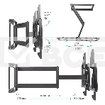 Кронштейн для телевизора Kromax GALACTIC-61 черный 32