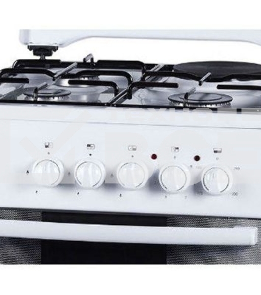 Плита комбинированная Flama RK 23-101 W белый, конфорок 4 шт, духовка 50 л, 50 см x 85 см x 60 см