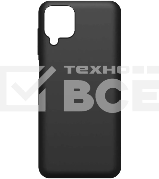 Чехол (клип-кейс) BoraSCO Silicone Case для Samsung Galaxy A12 черный (матовый)