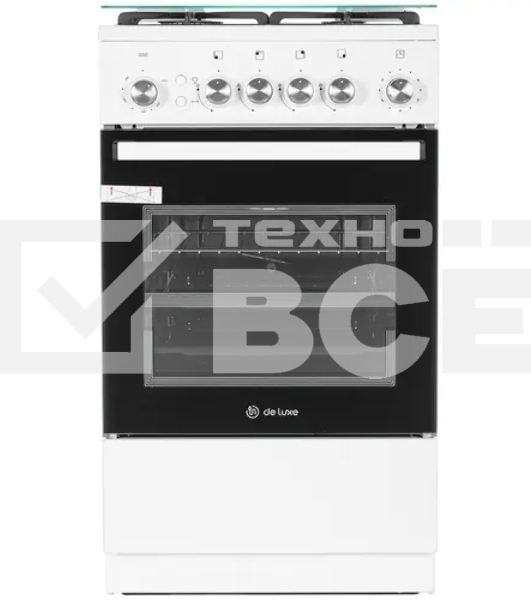 Газовая плита De Luxe 5040.40г(кр)чр 016 кофе с молоком Типоразмер 50*50см, эл. розжиг в ручке, терморегулятор, система 
