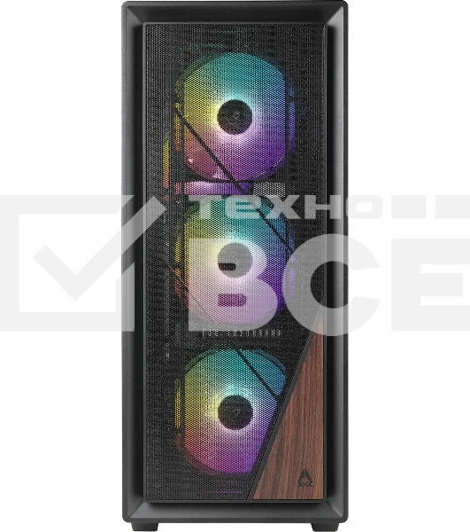 Корпус Azza Forest черный без БП ATX 4x120mm 4x140mm 2xUSB3.0 audio bott PSU