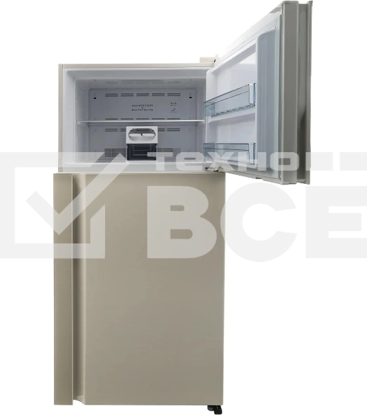 Холодильник Hitachi R-V660PUC7-1 BEG бежевый двухкамерный 405/145л морозилка сверху, No Frost