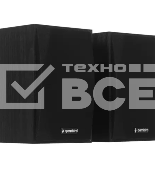 Колонки Gembird SPK-201, черный МДФ,2х2,5 Вт, регулятор громкости, USB