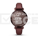 Смарт-часы Garmin Lily 2 Classic темно-бронзовый, ежевичный кожаный ремешок 35,4мм, фото6