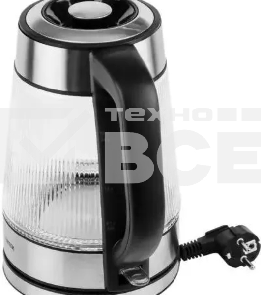 Чайник Centek CT-0013 стекло, 2200 Вт, 1.8 л, серебристый