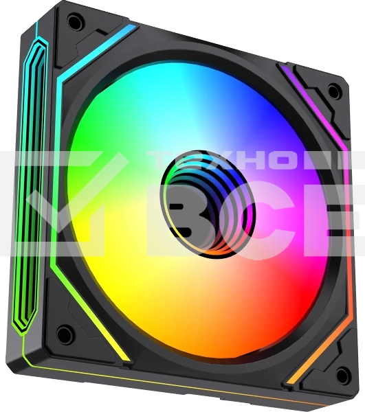 Вентилятор для корпуса Bloody BD-CF120ARGB5 LCD ARGB черный, 120 мм, 1600 об/мин, 26 дБ, 4 pin