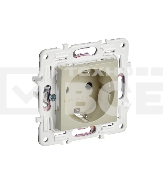 Розетка IEK SKANDY SK-R05B (SK-R11-16-K10) с заземлением, без защитных шторок 16А, бежевый