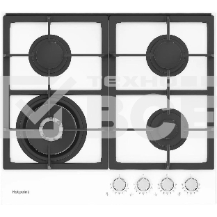 Встраиваемая газовая панель Hotpoint HGS 62F/WH, независимая, белый