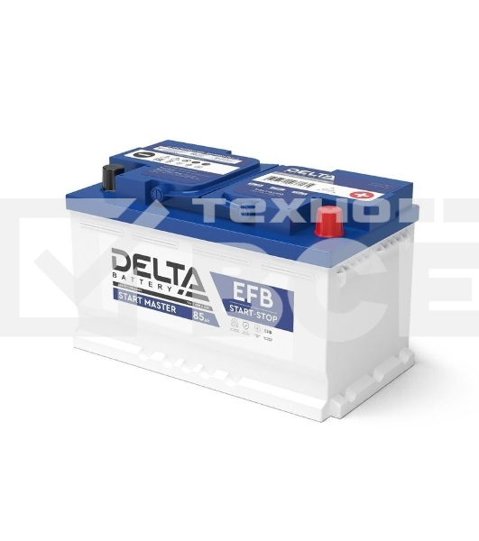 Аккумулятор Delta START MASTER EFB 1285 85Ah 12В, емкость 85Ач,ток 820, ДхШхВ: 315x175x190мм, L4, Полярность: Обратная