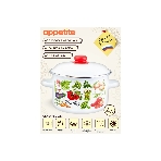 Кастрюля Appetite 1RD201M Veggies эмалированная сталь, цилиндрическая 4 л, фото2