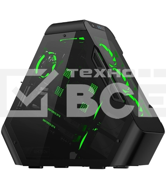 Компьютерный корпус JONSBO TR03-G Black без БП, боковая панель из закаленного стекла, mini-ITX, micro-ATX, ATX, черный