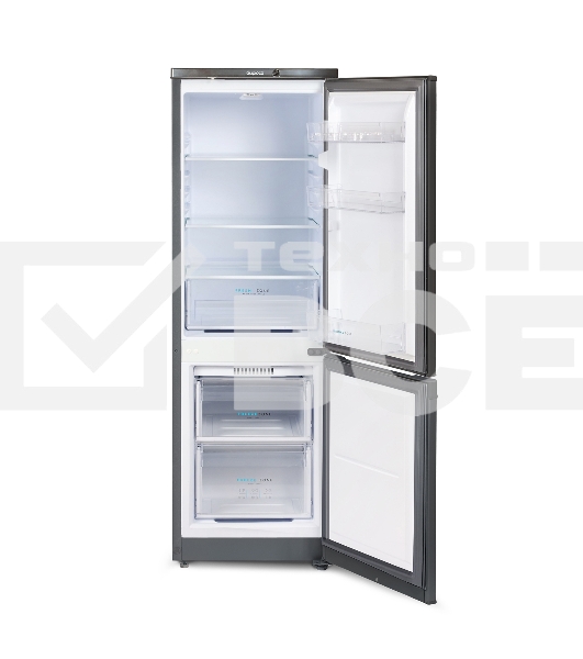 Холодильник Бирюса W418 графит двухкамерный 125/55л морозилка снизу