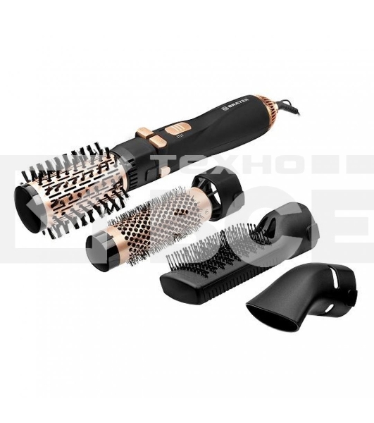 Фен-щётка BRAYER BR3132 черный/золотистый, 1200 Вт, 25/38 мм