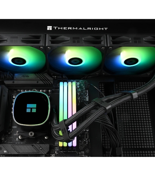 Система жидкостного охлаждения Thermalright Frozen Horizon 360 V2 ARGb Soc-AM5/AM4/1200/1700/1851 черный 4-pin 29.5dB Al Ret (F-HORIZON-360-BL-V2)