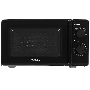Микроволновая печь Delta DL-85L20 черный, 20 л, 700 Вт, переключатели - поворотный механизм
