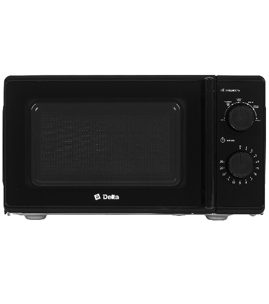Микроволновая печь Delta DL-85L20 черный, 20 л, 700 Вт, переключатели - поворотный механизм