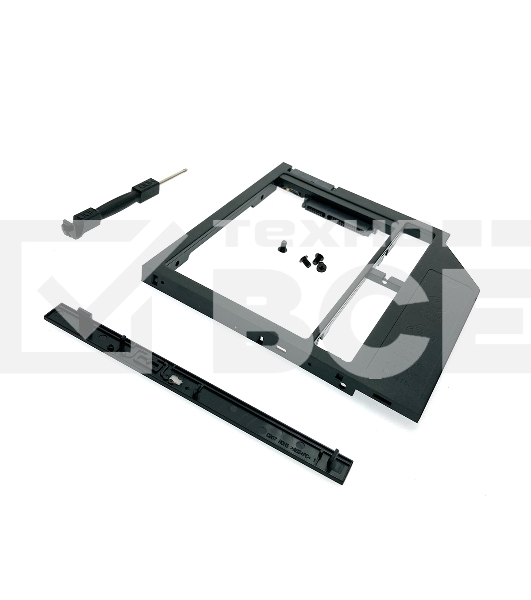 Адаптер оптибей Espada SS90 /optibay, hdd caddy/ SATA/miniSATA /SlimSATA/ 9мм для подключения HDD/SSD 2,5” к ноутбуку вместо DVD.(41087)