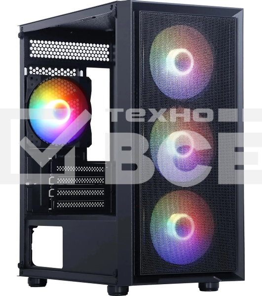 Компьютерный корпус Accord M203 черный без БП ATX 2xUSB2.0 1xUSB3.0 1xUSB3.1 audio bott PSU