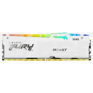 Оперативная память Kingston Fury Beast, DDR5, 16GB (1x16GB), 6000MHz, CL36, DIMM, с радиатором, RGB, белый
