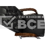 Кресло офисное Бюрократ T-9928WALNUT-CF черный, кожа, на ножках, дерево, фото8